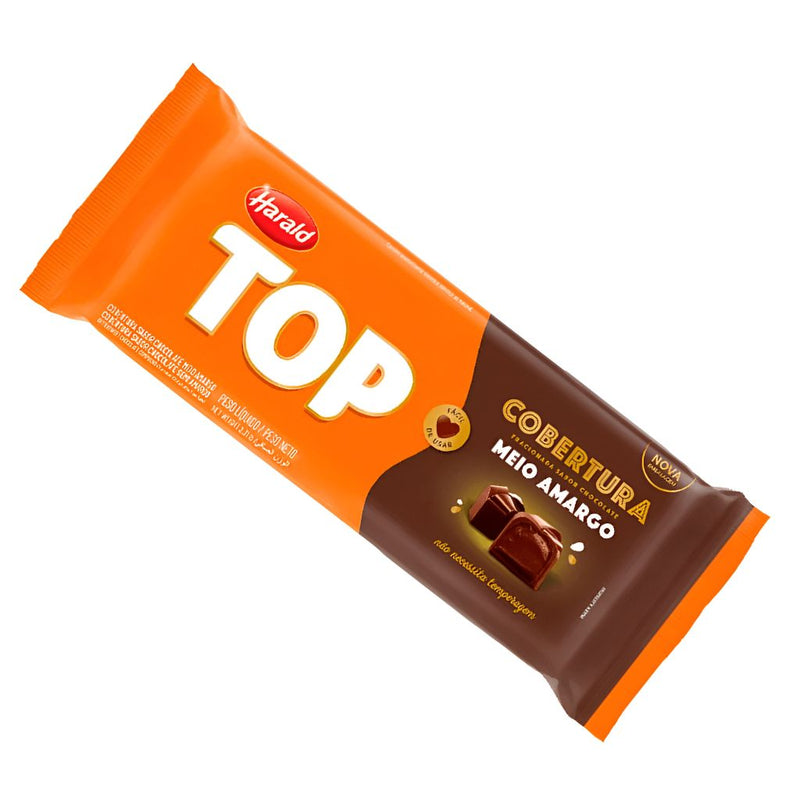 Harald Cobertura TOP Meio Amargo em Barra 1kg