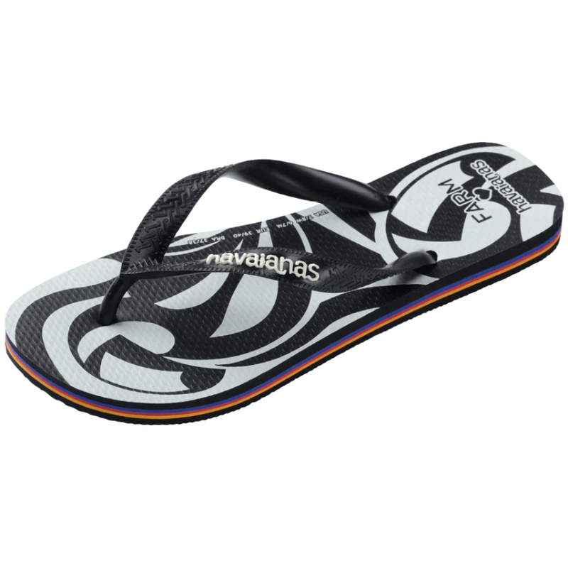 Havaianas Chinelo Farm Tucano Preto e Branco