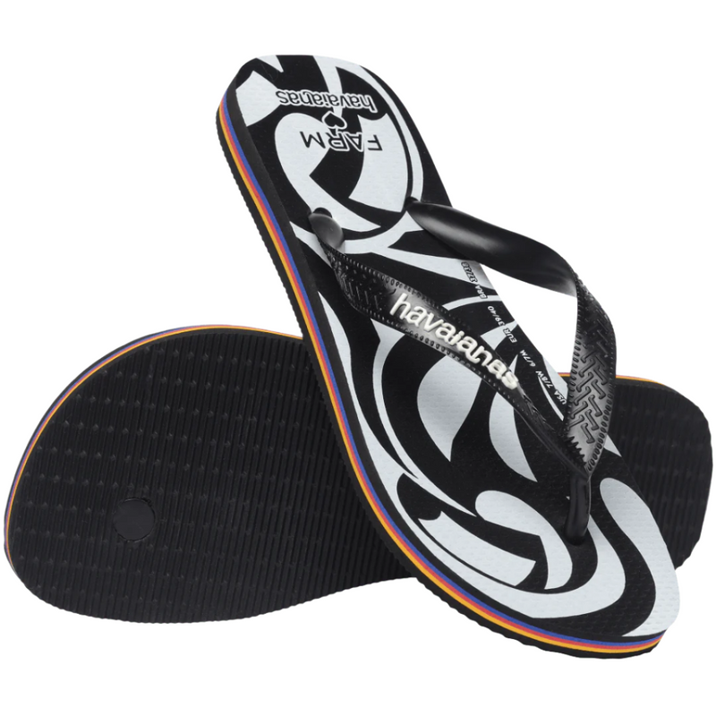 Havaianas Chinelo Farm Tucano Preto e Branco