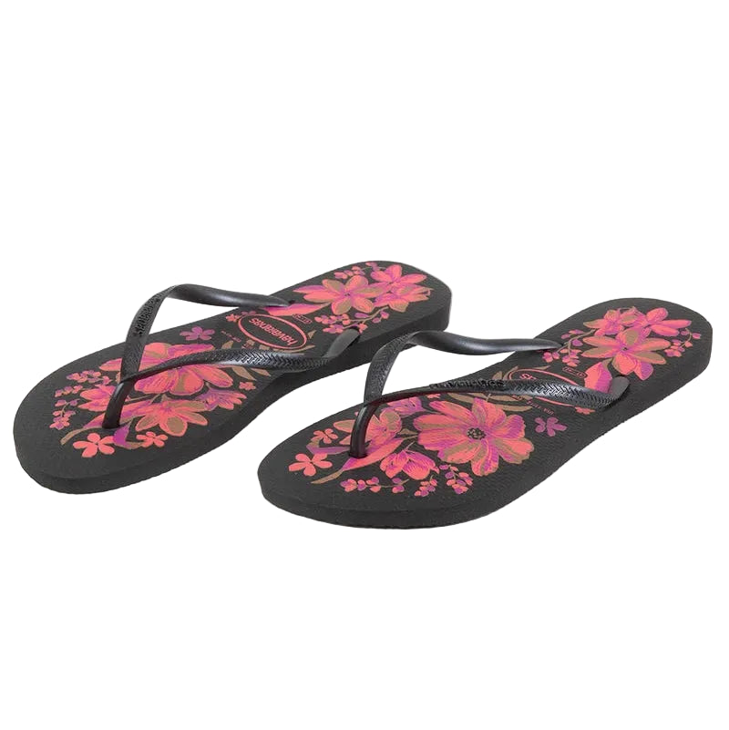 Havaianas Slim Organic Floral Pink