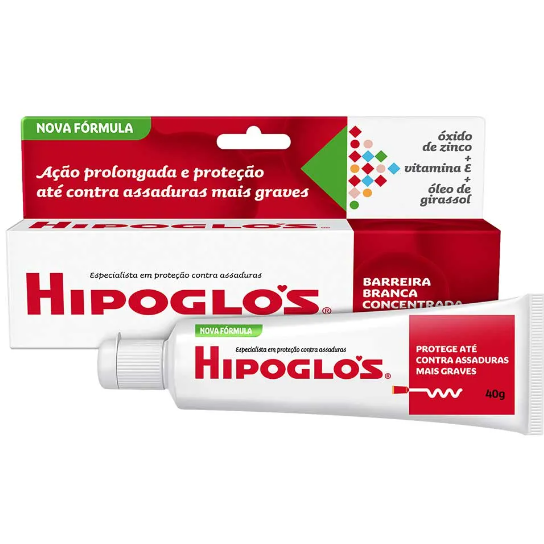 Hipoglos Trata e Previne Assaduras 40g - Diaper Rash Cream and Skin Protector