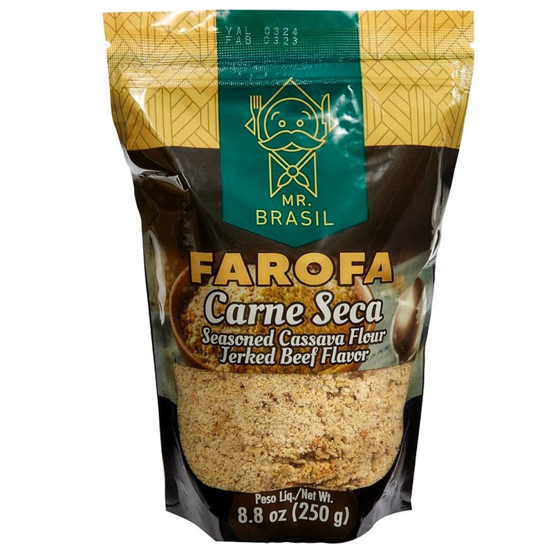 Mr.Brasil Farofa Mandioca Temperada Sabor Carne Seca 250g