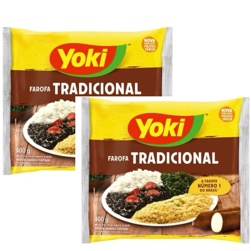 3 UNIDADES Yoki Farofa Pronta Temperada 400g