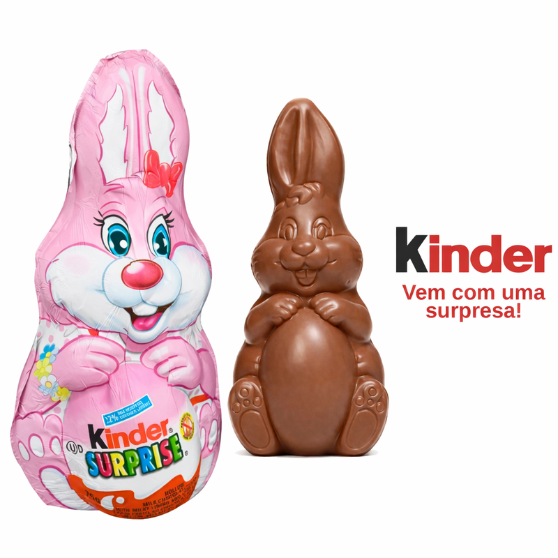 Kinder Coelho Surpresa Rosa 75g