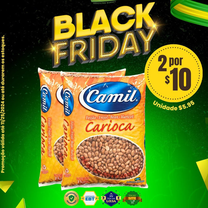 2 unidades Camil  Feijao Carioca 1 Kg