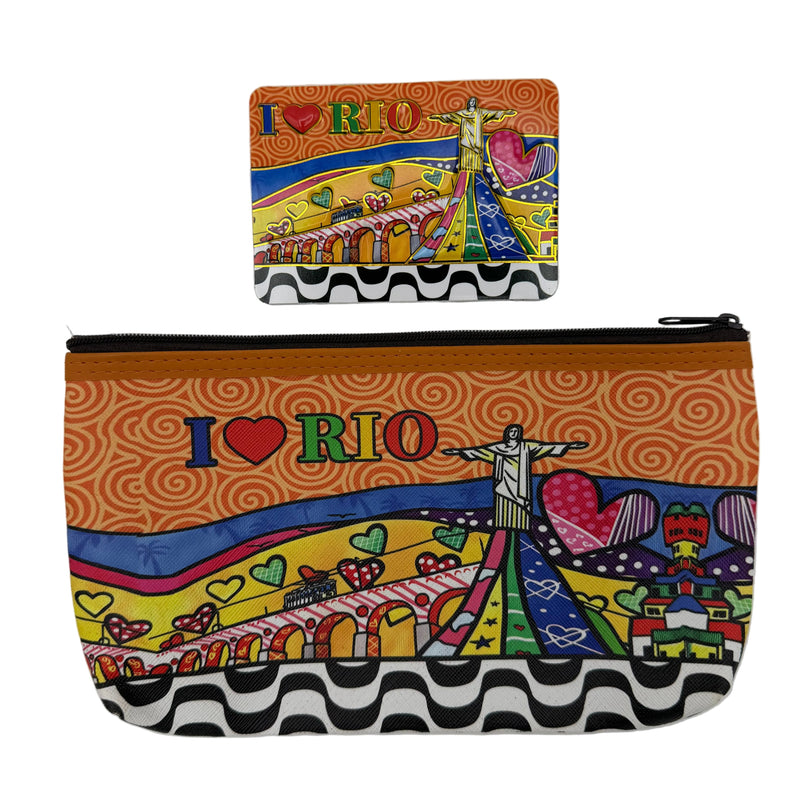 Brazil Set I Love Rio Toiletry Bag and Magnet