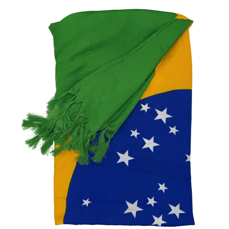 Brazil Cangá Brazilian flag with fringe