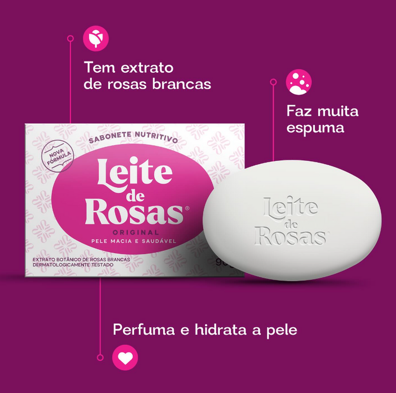 Rose Milk Traditional Bar Soap 90g 