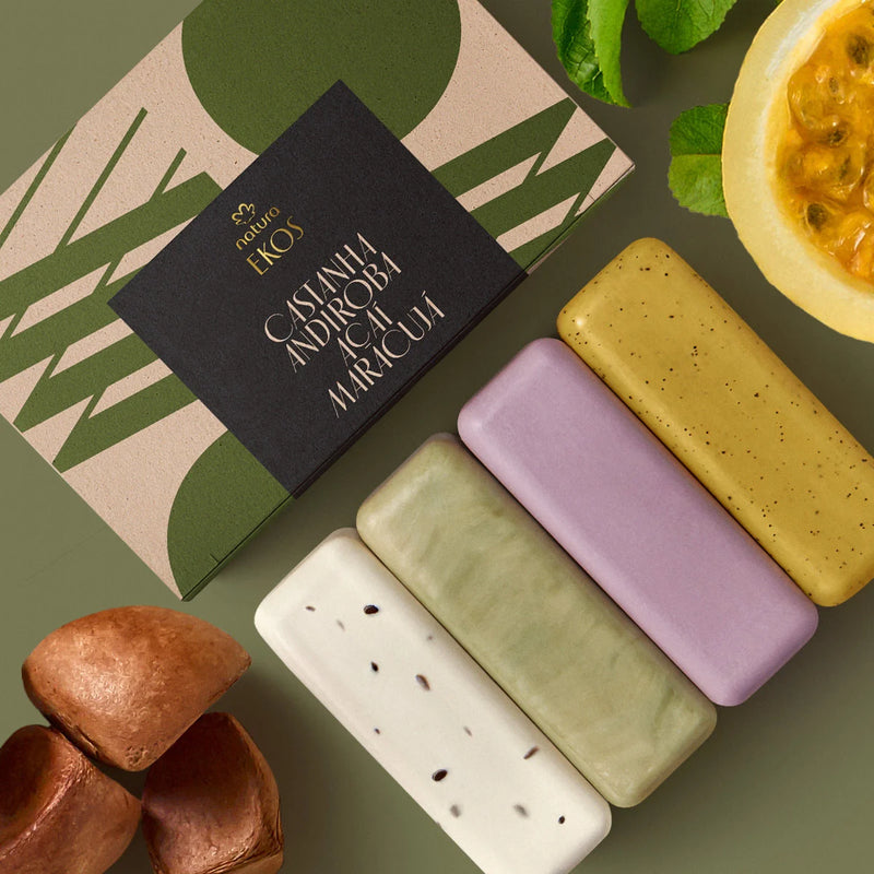Natura Ekos Bar Soap 4 units Acai, Andiroba, Passion Fruit and Brazil Nut