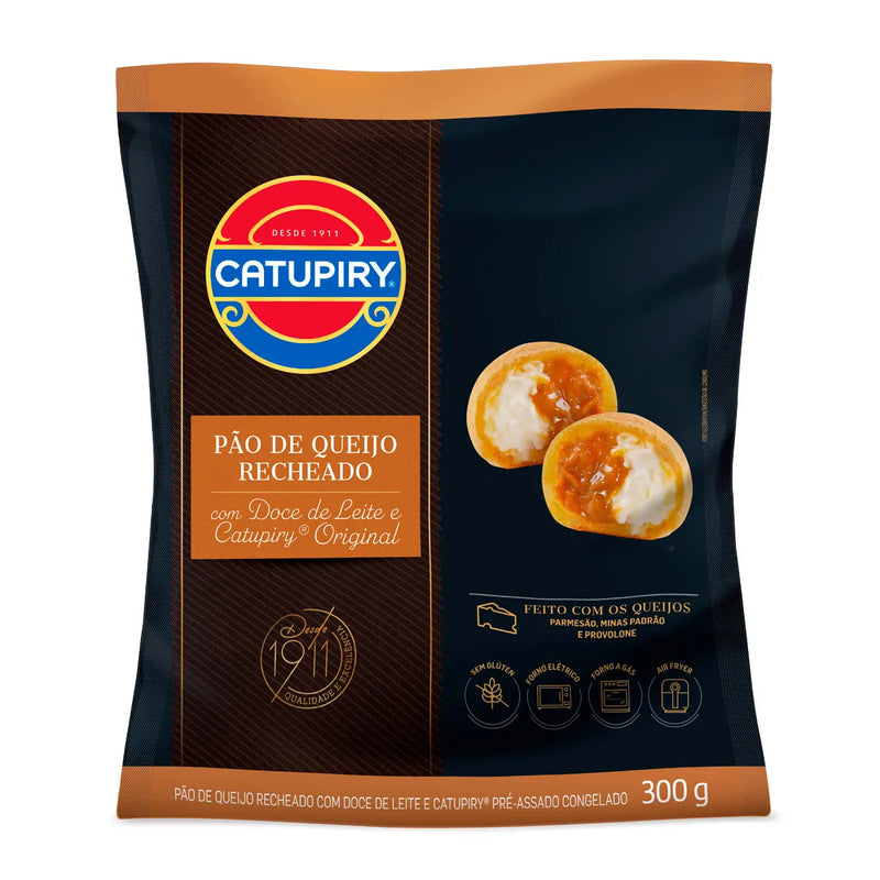Pao de Queijo Recheado com Catupiry e Doce de Leite 300g