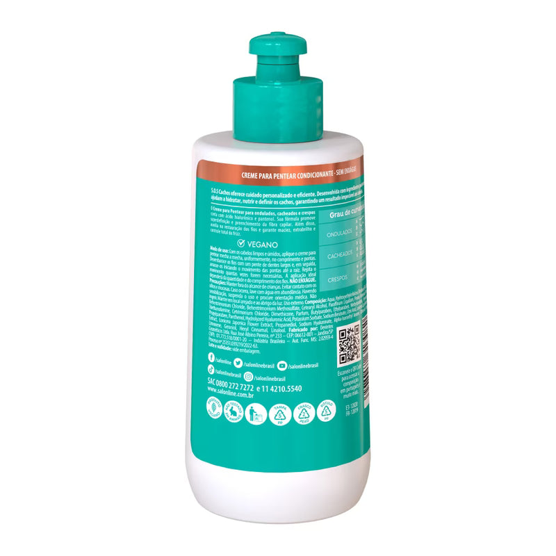 Salon Line SOS Cachos Acido Hialuronico Creme para Pentear 300ml