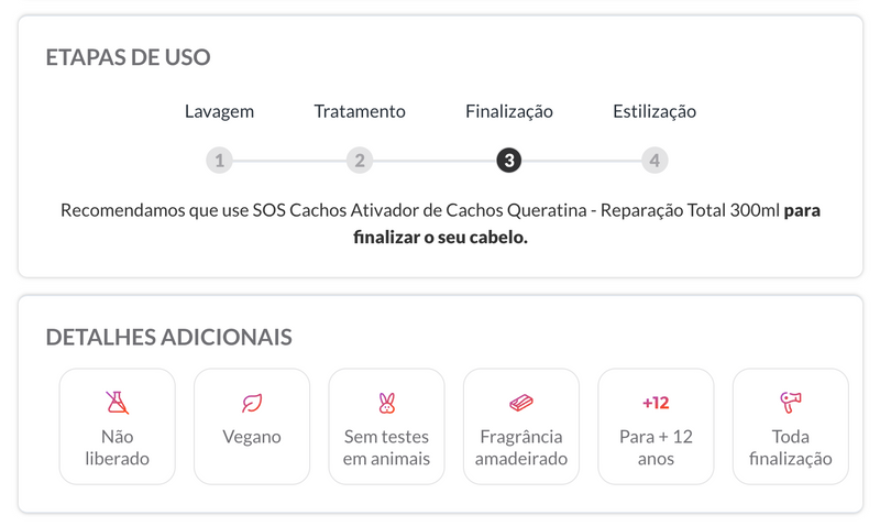 Salon Line SOS Cachos Recarga de Queratina Reparacao Total 300ml