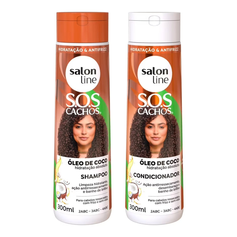 Salon Line SOS Cachos Oleo de Coco kit Shampoo e Condicionador