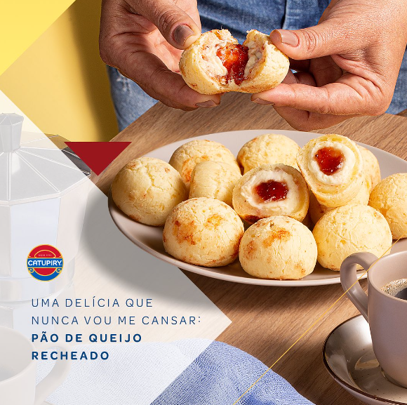 Pão de Queijo Recheado com Catupiry e Goiabada 300g