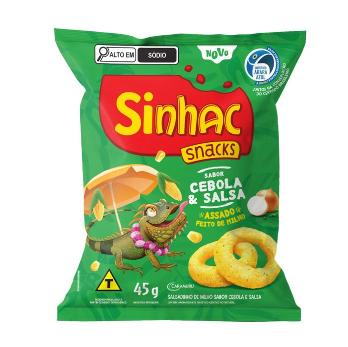 Sinha Sinhac Cebola e Salsa 45g - Salgadinho de Milho