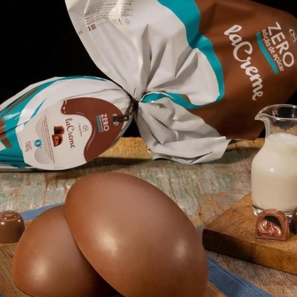 Cacau Show Ovo de PÃƒÂ¡scoa laCreme ao Leite Zero AdiÃƒÂ§ÃƒÂ£o de AÃƒÂ§ÃƒÂºcar 180g
