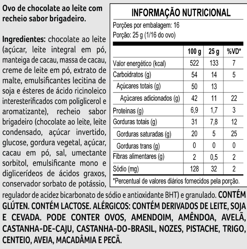 Cacau Show Ovo de Pascoa Dreams Brigadeiro 400g