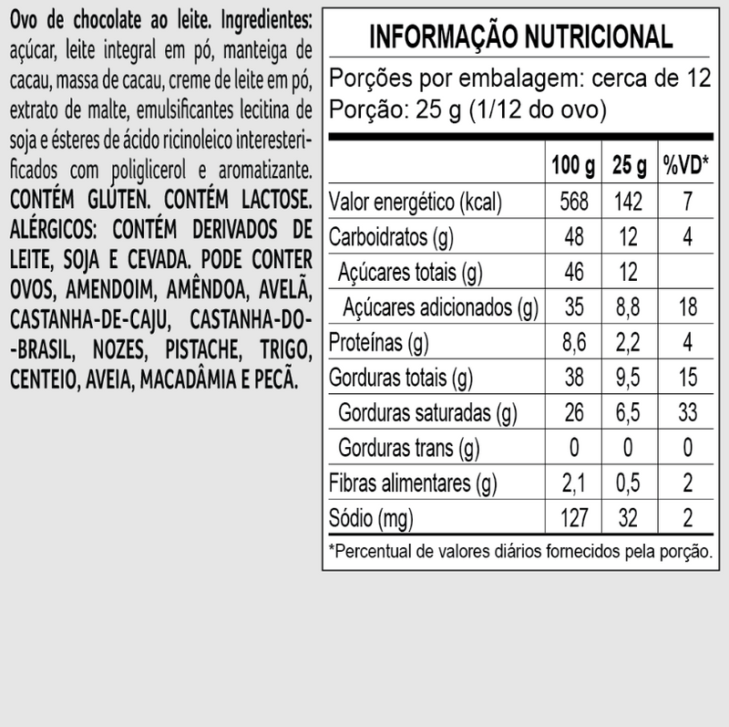 Cacau Show Ovo de Pascoa laCreme ao Leite 348g