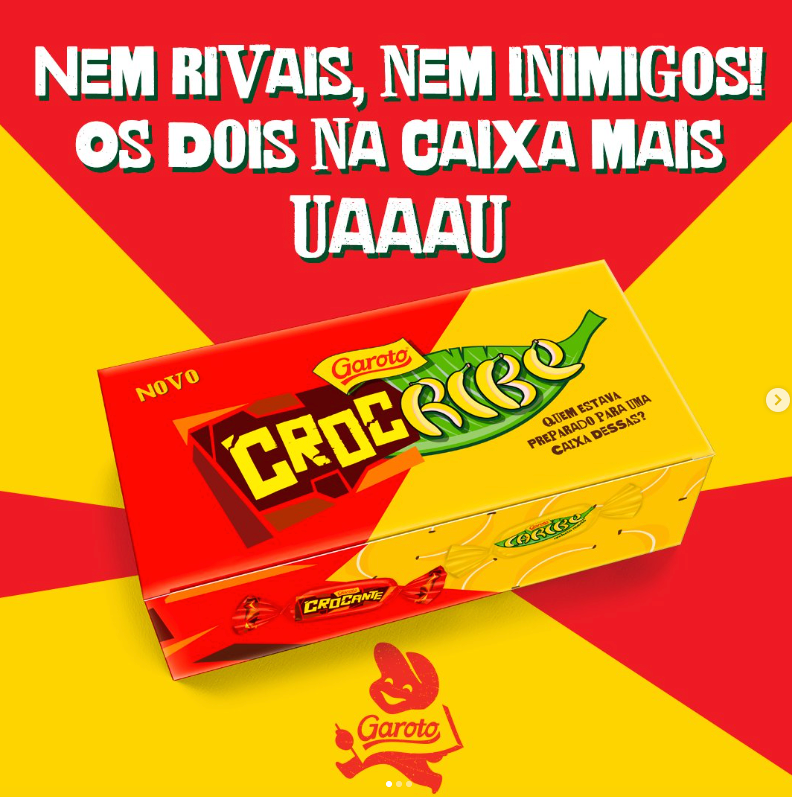 Garoto Crocribe Caixa de bombom mista de Crocante e Caribe 215g