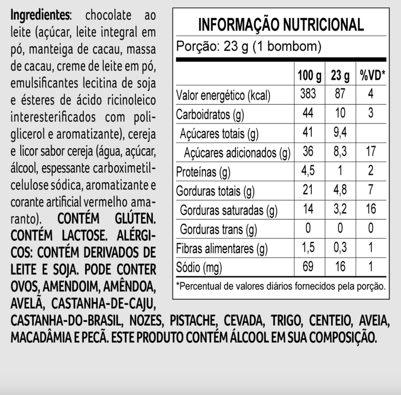 Cacau Show Bombom Cerejao ao Leite 23g