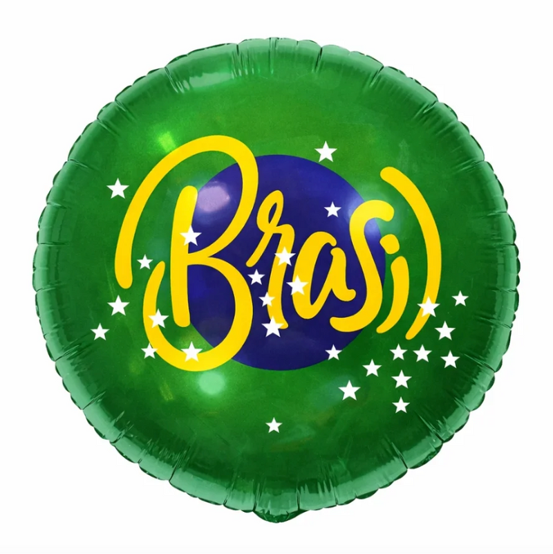 Brasil Balão Metalizado Estrelado