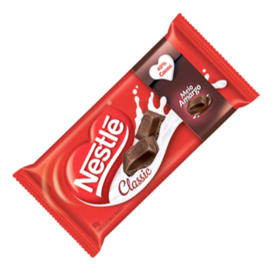 Nestle Classic Meio Amargo Barra 80g