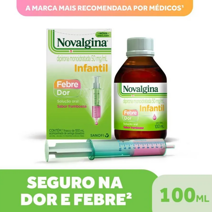 Novalgina Infantil Liquida com Seringa Dosadora - 100ml