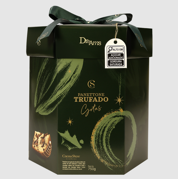 Cacau Show Panettone Trufado Gotas 750g