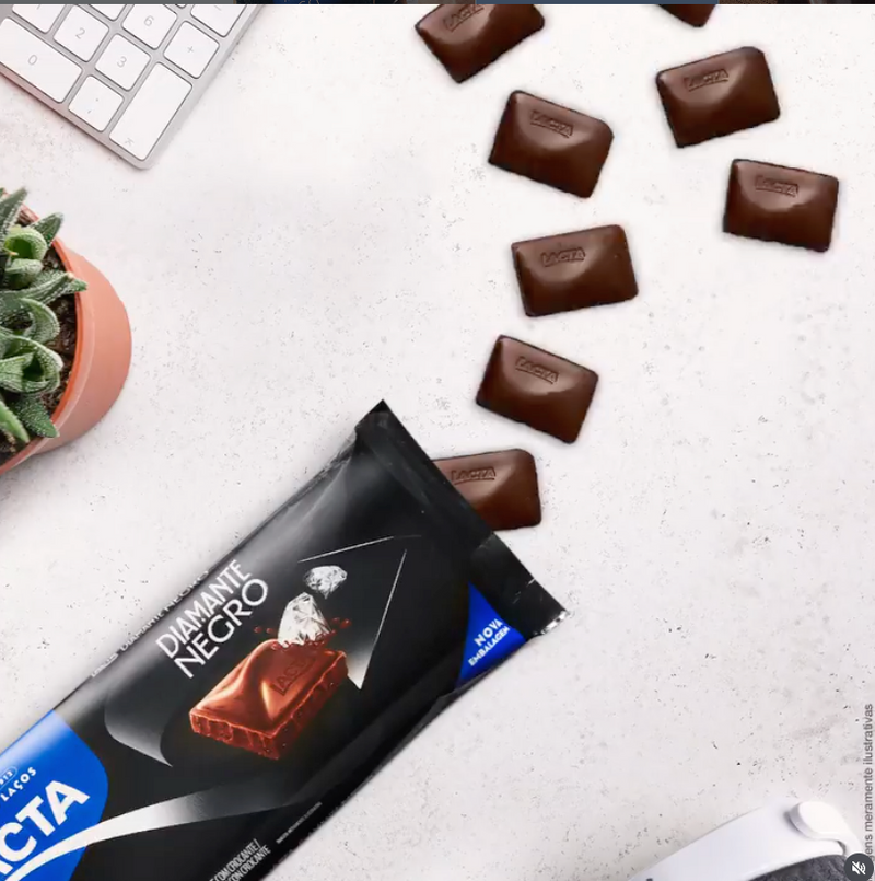 Lacta Barra Diamante Negro 20g