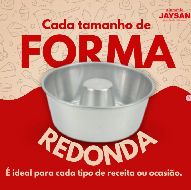 Jaysan Forma de Aluminio com furo N20