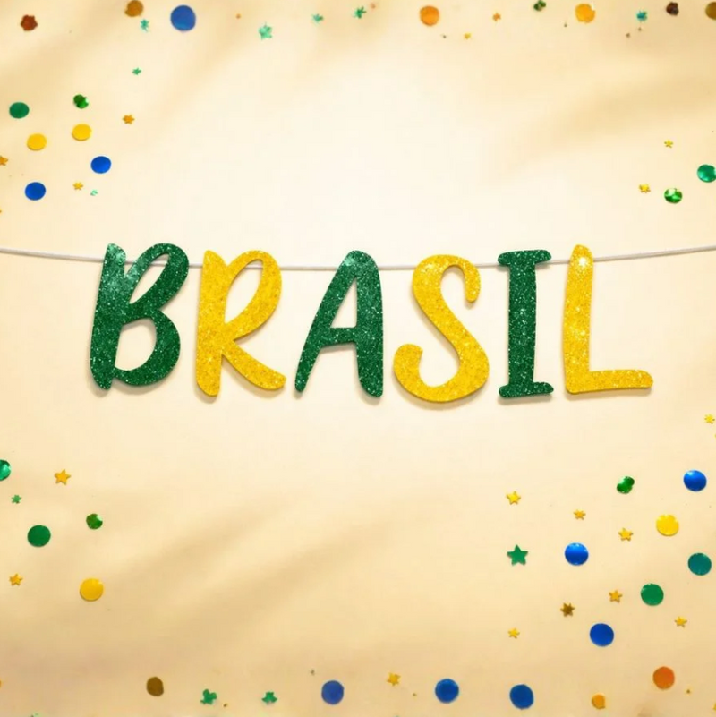 Faixa Verde e Amarela Glitter