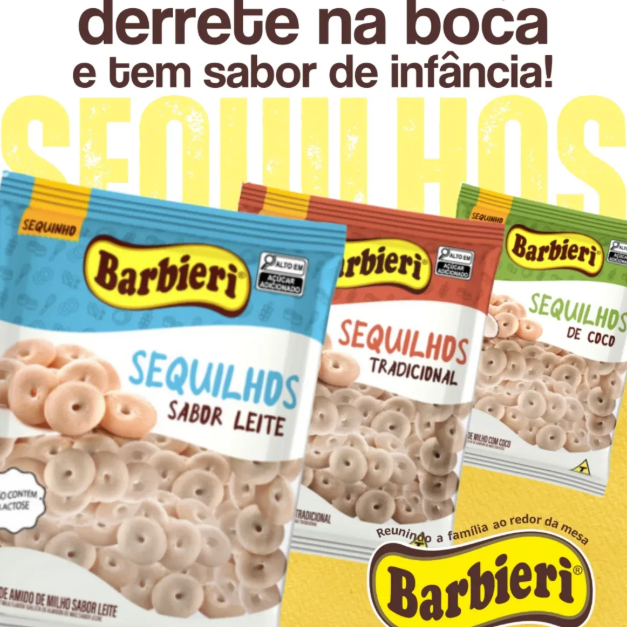 Barbieri Sequilhos Sabor Leite 350g