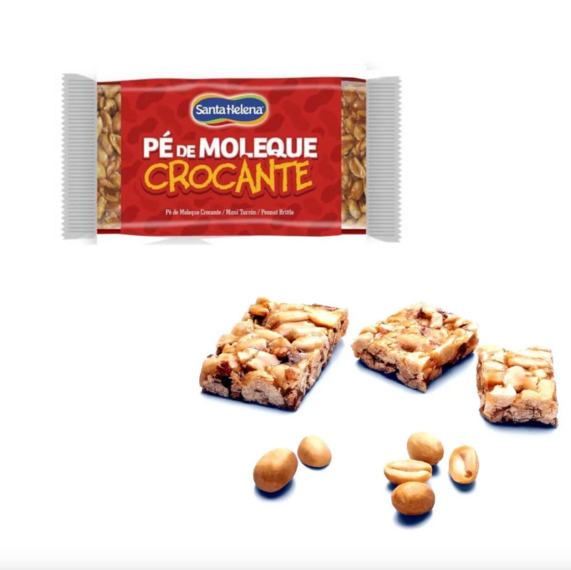 Santa Helena Pe de Moleque Crocante  225g - 15 unidades de 15g cada
