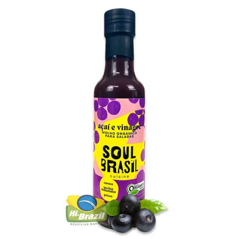 Soul Brasil Molho Organico Acai e Vinagre para Salada e Marinadas 250ml