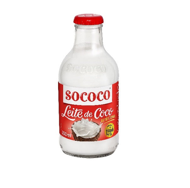 Sococo Leite de Coco vidro 200ml - Hi Brazil Market