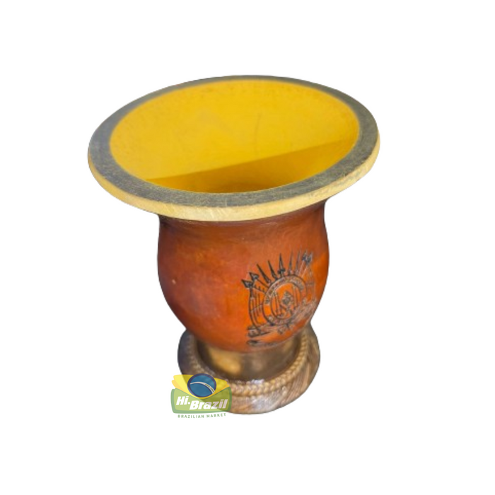 Bortonaggio Kit Cuia para Chimarrao com Bomba -  Decorated Mate Gourd w/pump