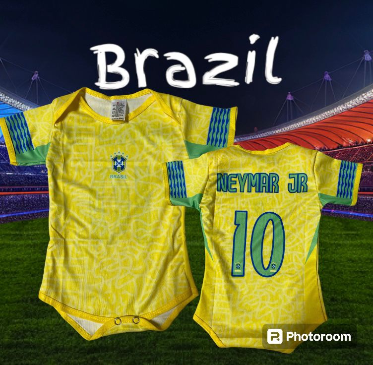 Brasil Body para Bebe Amarelo Neymar