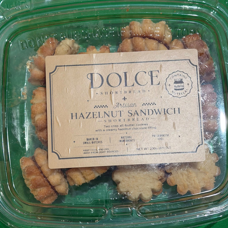 Dolce Hazelnut Filled Shortbread Cookie 230g
