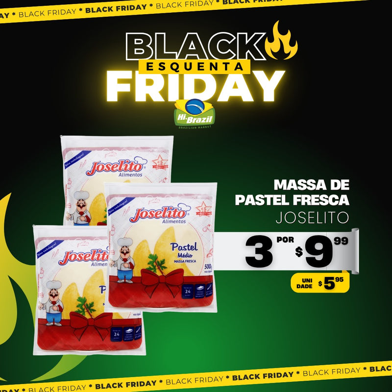 3 unid Joselito Massa Pastel de Disco 500g - Validade 28 de Novembro 2025
