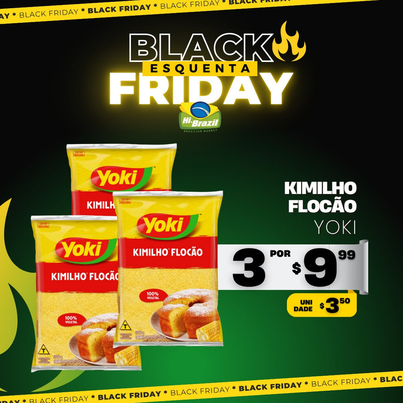 3 unidades Yoki Kimilho Flocao Farinha de Milho Flocada 500g