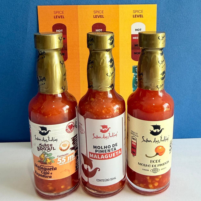 Sabor das Indias Trio Molho de Pimentas