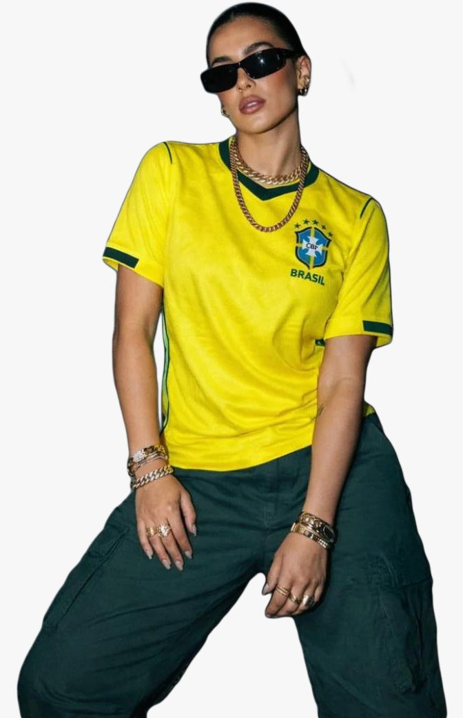 Brasil Camiseta Feminina Copa 2026 Versao Fa
