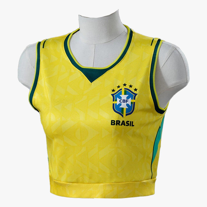 Brasil Cropped Feminino Copa 2026 Versao Fa