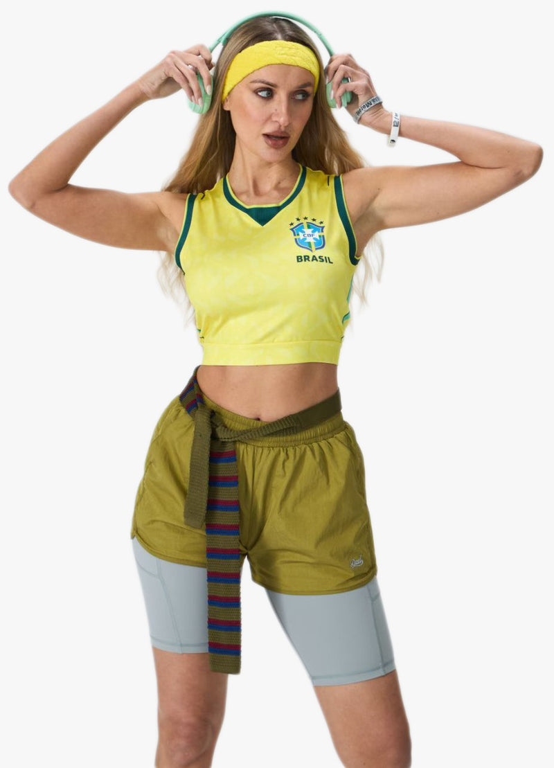 Brasil Cropped Feminino Copa 2026 Versao Fa