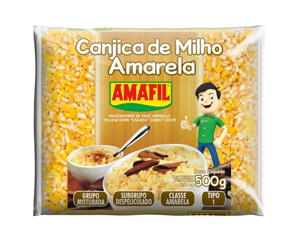 Amafil Canjica Amarela (Munguzá) 500g - Yellow Corn Grits