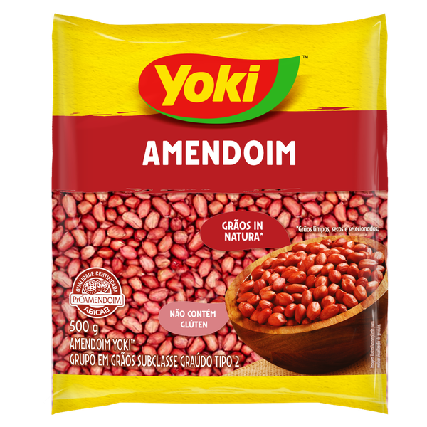 Yoki Amendoim Graos  in Natura com casca 500g