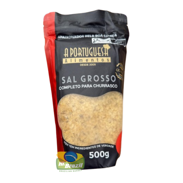 A Portuguesa Sal Grosso com Temperos 500g - Coarse Salt with Seasonings