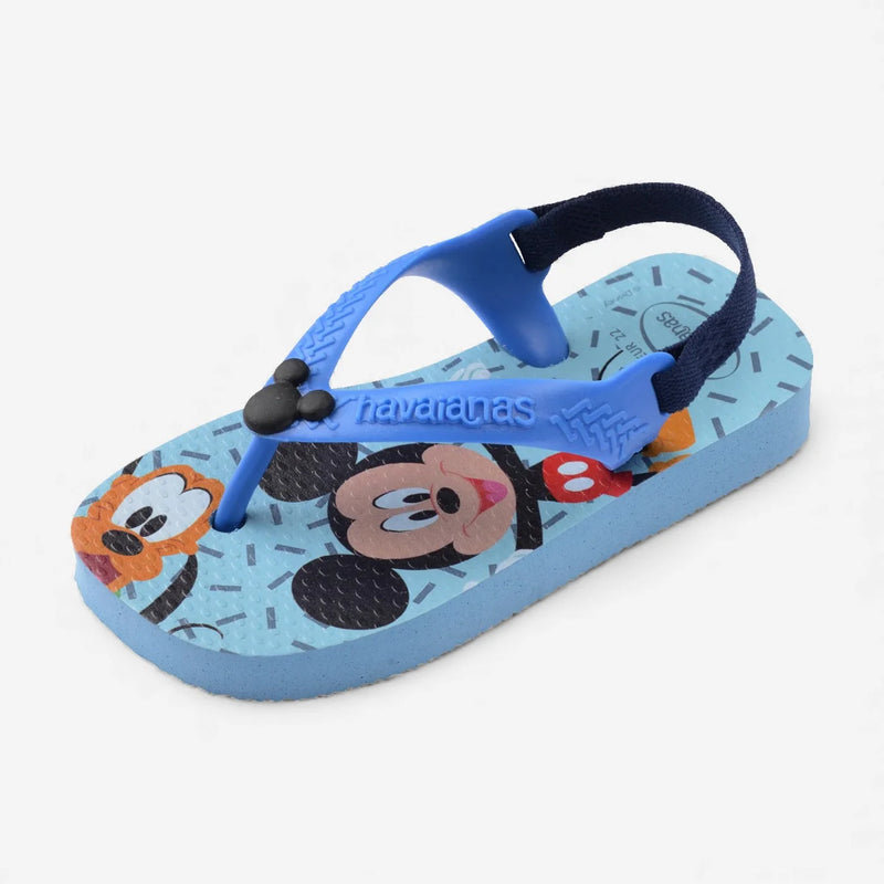 Havaianas Chinelo Baby Azul Disney Mickey e Pateta