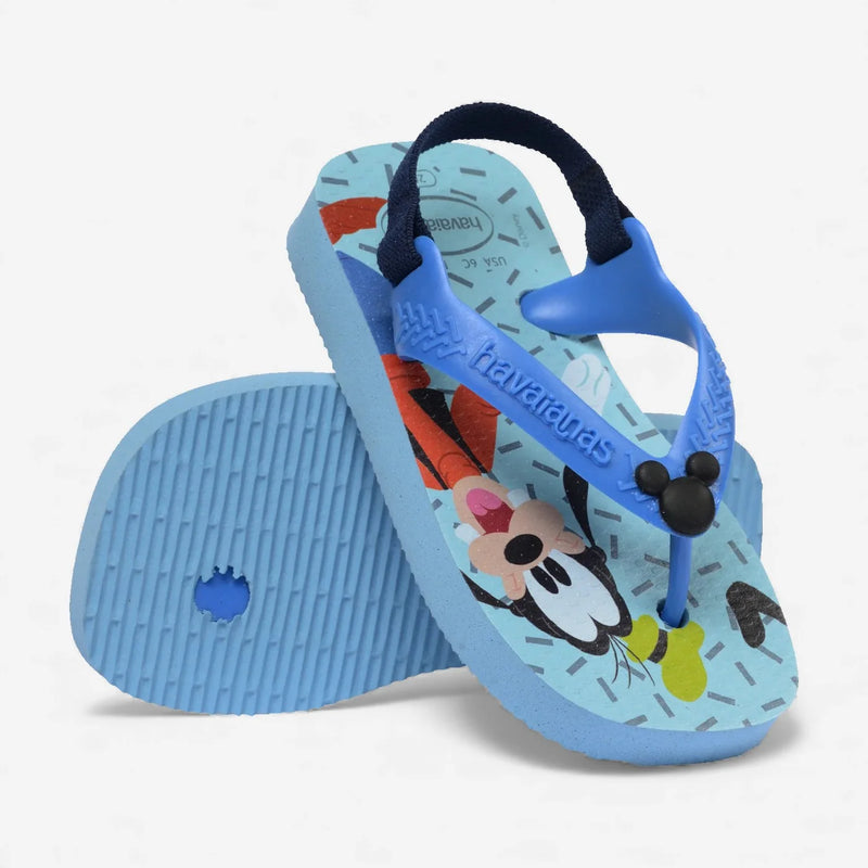 Havaianas Chinelo Baby Azul Disney Mickey e Pateta