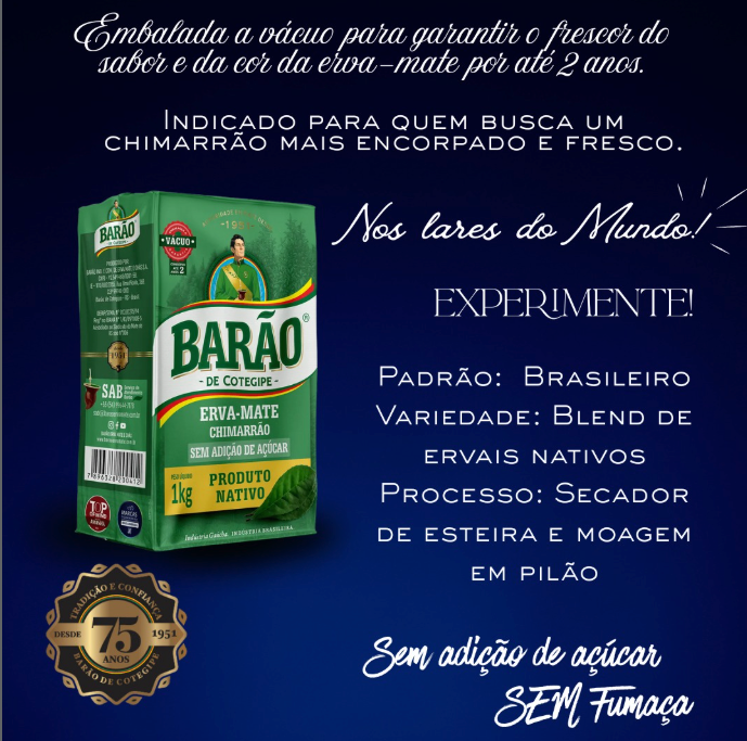 Barao de Cotegipe Erva Mate Nativo 1kg